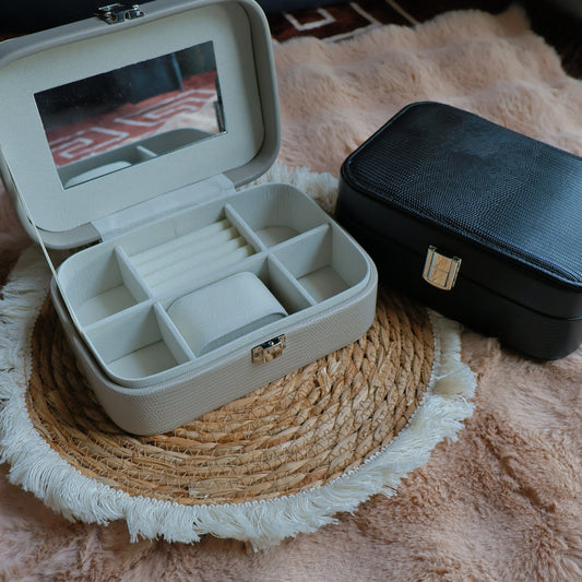 Luxury Travel Jewelry Box Organizer with Mirror – jewelry box