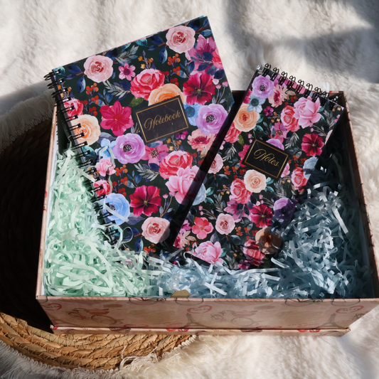 Midnight Bloom Notebook and Notepad - heart collection