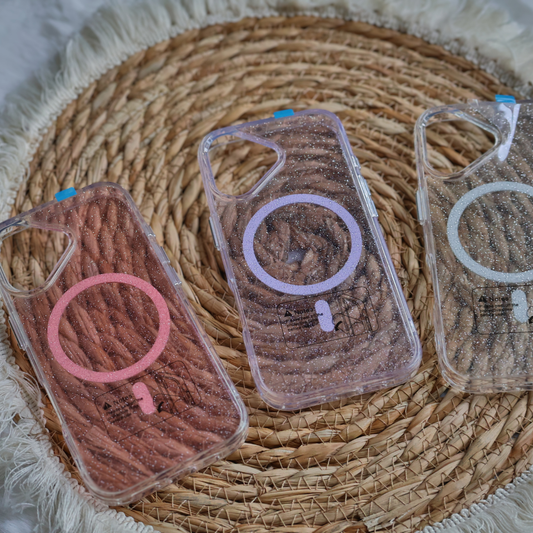 iphone case 17 glitter clear MagSafe Magnetic Cover