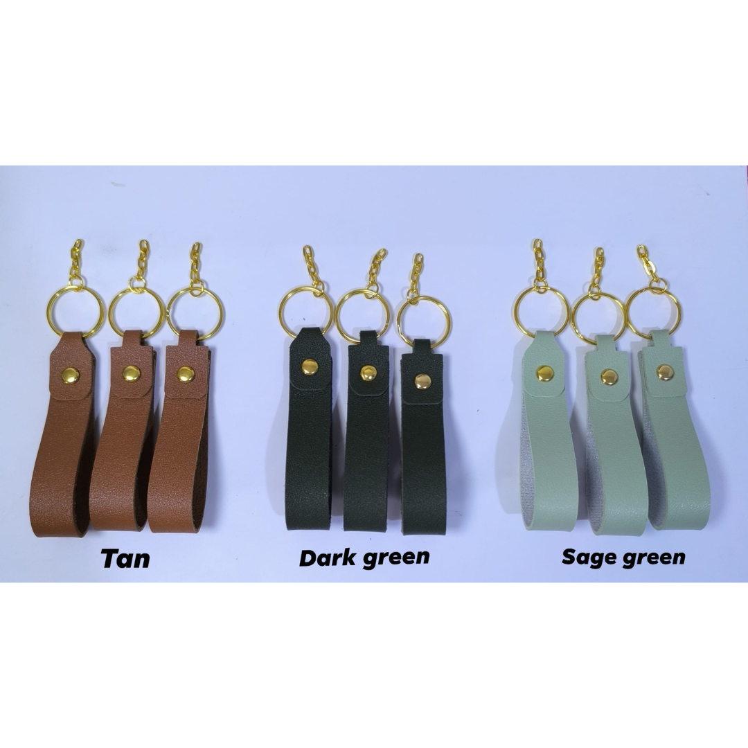 Personalized Leather Keychain | Custom Name Key Holder | Wedding, Corporate & Event Giveaways