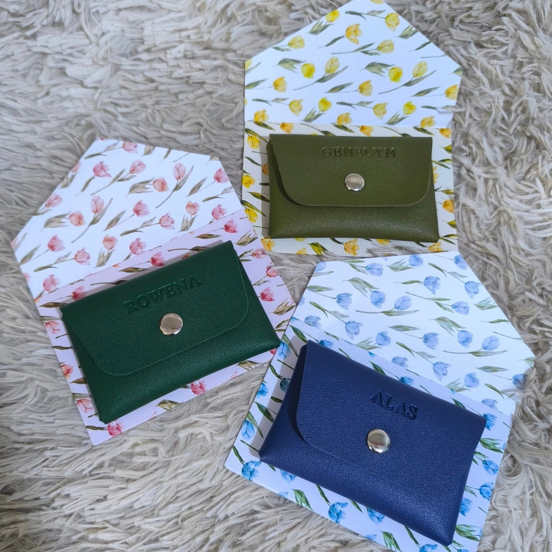 Personalized Leather Mini Pouch | Custom Name Coin Purse | Wedding , Corporate & Event Giveaways