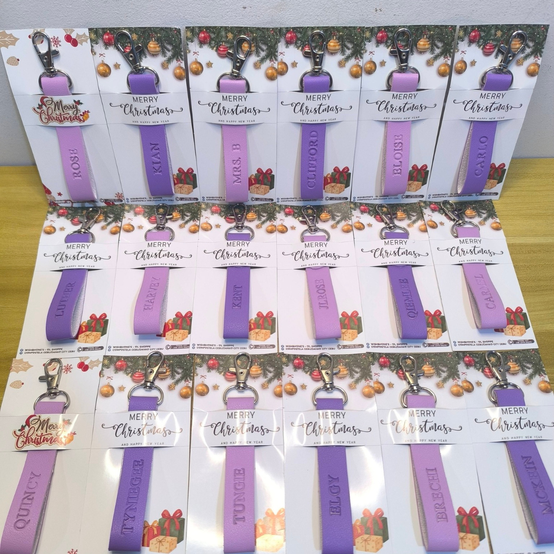 Personalized Leather Keychain | Custom Name Key Holder | Wedding, Corporate & Event Giveaways